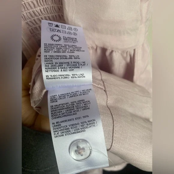 New Reformation Everett Midi Linen Sleeveless Dress - Size 6 Cherry Blossom Pink - Picture 11 of 12